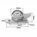 Secure Turn Handle Latch/Catch Lock For Sliding Door and Window With Key Right
