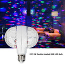 100-240V E27 3W Double-head RGB LED Bulb Rotating Crystal Magic Ball Stage Light