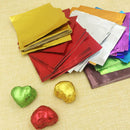 100X Square Aluminum Foil Wrappers for Chocolate Sweets Candy Confectionery 10cm