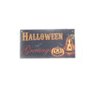 Halloween Greetings Pumpkin Hanging Wall Sign Decoration Rectangle Wood Han