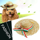 Mini Pet Dogs Sombrero Sun Hat Beach Party Straw Hats Dogs fashion Style Ha T1R2