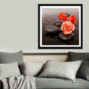 Flower Stone 5D Diamond Painting DIY Craft Cross Stitch Home Decor(Orange)