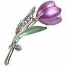 Elegant Tulip Flower Brooch Pin Costume Jewelry Clothes Accessories Jewelry