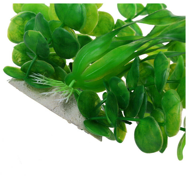 Plastic Fish Tank Water Plant Decoration 16 inch Height Green N7S3