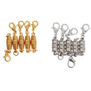 10Pcs Ridged Spiral Magnetic Lobster Clasps for Jewelry Necklace Bracelet