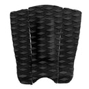 3 Pieces Durable EVA Diamond Patterned Traction Pad Surfboard Tail Pad Black