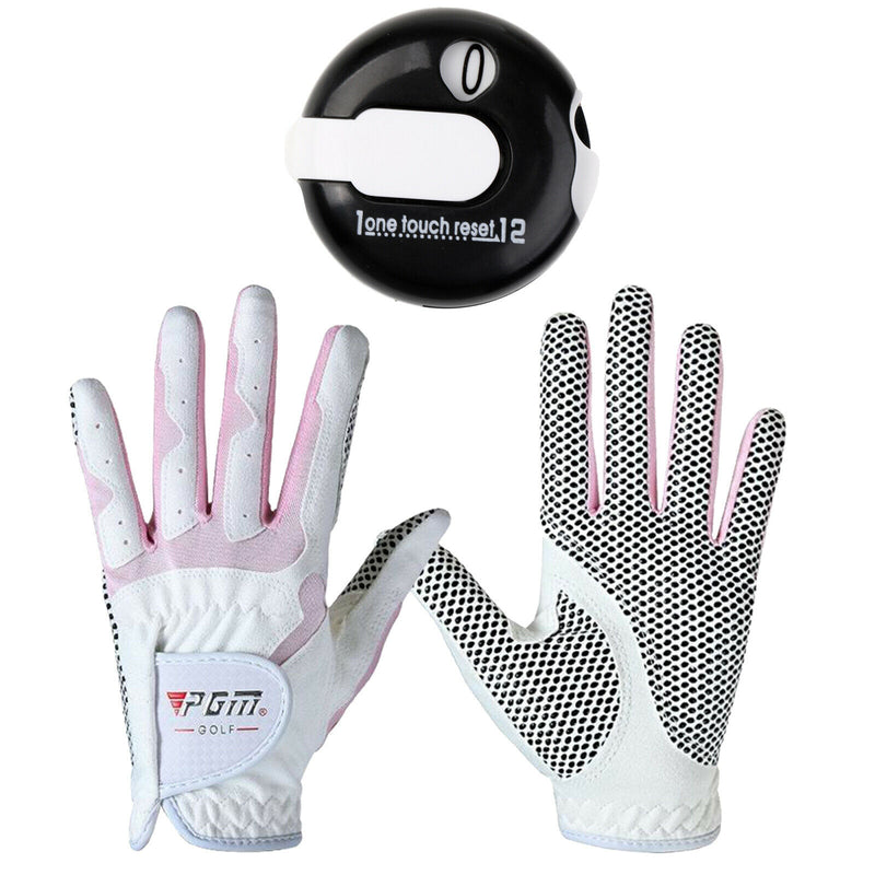 Women's Golf Gloves Pink Glove Mini Stroke Counter Single Count