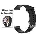Silicone Adjustable 18mm Watchband Wrist Strap for Ticwacth C2 (Black)