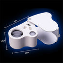 Jewellers Eye Jewelry Lens Glass Loupe 30X & 60X Magnifier Magnifying LED Light
