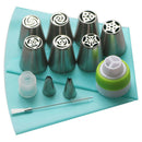 13Pcs Pastry Nozzles And Coupler Icing Piping Tips Sets Stainless Steel Ros