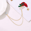 Fashion Brooch Rhinestone Bells Snowman Badges Jacket Xmas Gift (Style 2) A
