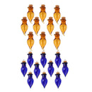 20pcs Teardrop Small Mini Glass Bottles Jars with Cork Stoppers 2.8 x 1.26cm