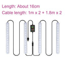 4pcs USB Port Dash LED Strip Lamp Accessory Decorative Car Interior Lights Foot