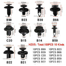 100Pcs Plastic Trunk Screw Rivets Set Luggage Screw Rivet Car Styling New S X9K3
