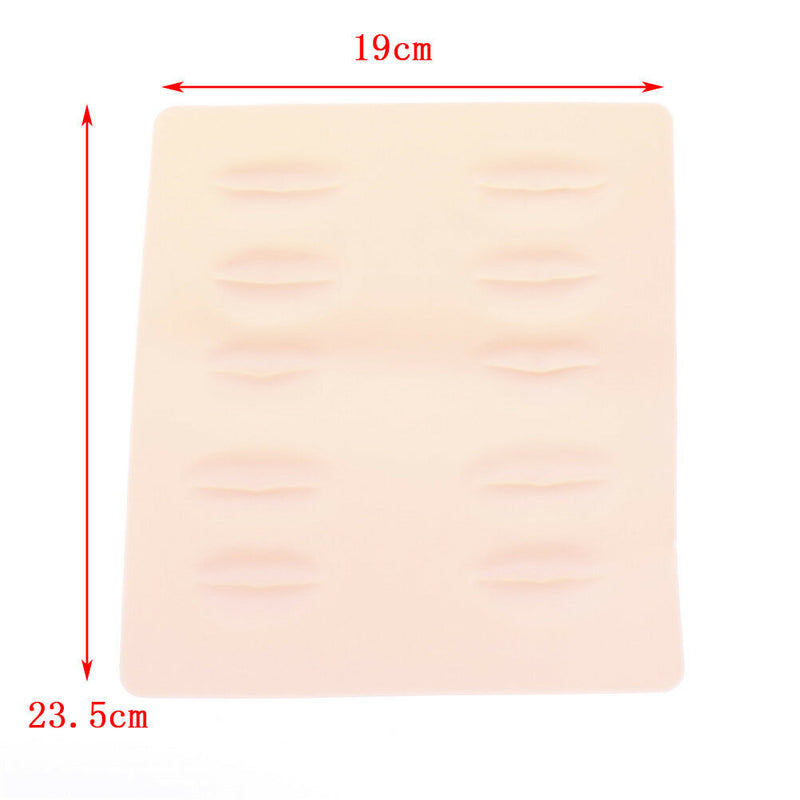 Skin Permanent Makeup Tattoo Lip Practice Skin Microblading Training Tool Set JR
