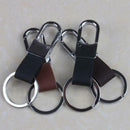 New Fashion Black Leather Strap Keyring Keychain Key Chain Ring Key Fob