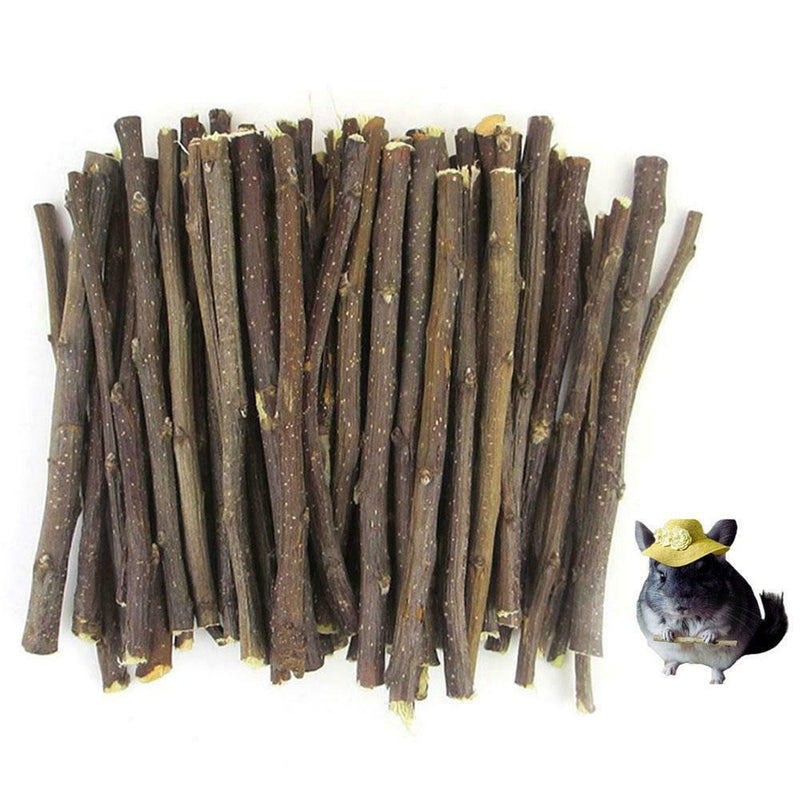 50g Natural Wood Chew Sticks Twigs Pets Rabbit Hamster Guinea Pig Toys B0X1