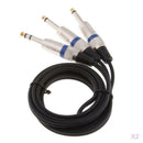2Pieces 1/4 Inch TRS Stereo To Dual 1/4 Inch TS Mono Y-Splitter Cable