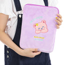 11 inch Laptop Bag Cute Bear Pouch Case for iPad Protective Cover (Purple)