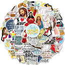 50x Jesus Christians Ctoon Graffiti Stickers Laptop Skatebod Luggage Deca Hn