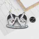 Cartoon Gesture Love Heart Brooch Enamel Badge for Friends Jewelry Gifts