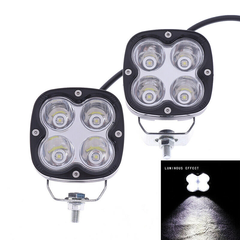 2Pcs 3inch 40W 4LED Work Light Bar Spot Beam Driving Off Road SUV ATV 7000KB Hn