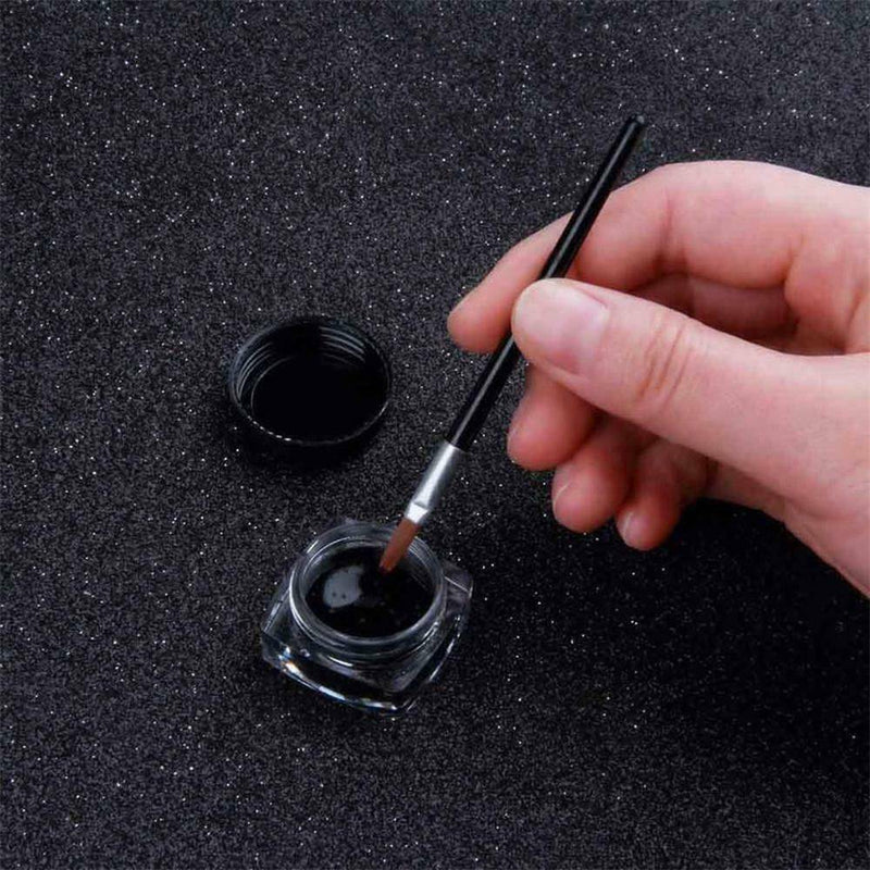 New Cosmetic Eye Liner Gel Makeup + Brush Waterproof Eyeliner Shadow Black j8