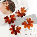 3 Pairs Of Earrings Set Geometric Semi-Arc Degree Acrylic Pendant Earrings
