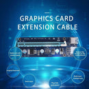 Blue PCI-E Express 1x to 16x Riser Card 6Pin USB 3.0 Cable for BTC Miner