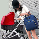 Mummy Maternity Backpack Large Capacity Baby Nursing Diaper Handbag (Blue)