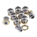 10 Pieces Drum Air Vent with Gasket Nut Bass Tom Snare Drum Kit