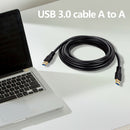 20ft USB 3.0 Type A Male to Male Cable 22AWG for Hard Drive Enclosure Modem