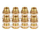 8pcs Brass Water Tank Connector Leak-proof Firm Connect DN15 Flush Port Kit