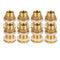 8pcs Brass Water Tank Connector Leak-proof Firm Connect DN15 Flush Port Kit
