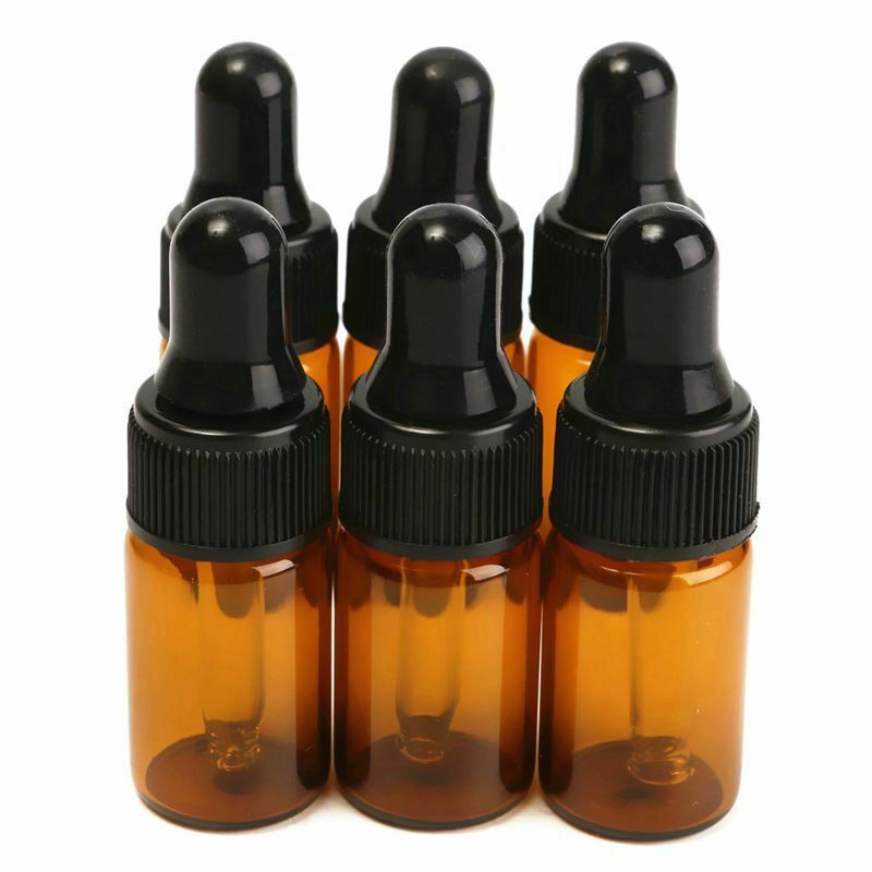 10pcs 3ml Empty brown Glass Dropper Bottles with Pipette for Essential Oil I3K4