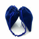50 Pieces Blue Soft Velvet 5x7cm Jewelry Candy Pouch Christmas Party Supplies