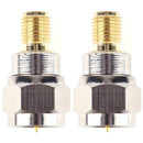 2pcs RF Coaxial Coax Adapter F Male to SMA Female Connector
