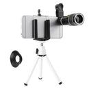 Phone Camera Lens Kit, Monocular Telescopes, Clip-on Design, with Tripod Stand