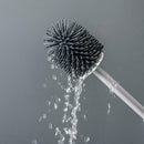 Soft Bristle Toilet Brush Holder Included Set WC Cleaning Bathroom