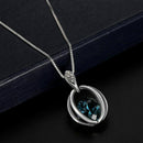 Necklace Earrings Crystal Elegant Women Jewellery Set of Crystal Pendant Ne U4M3