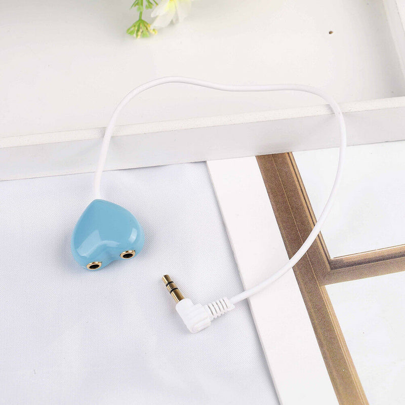 1Pc 3.5mm headphone splitter music sharing audio plug line cable adapter!E