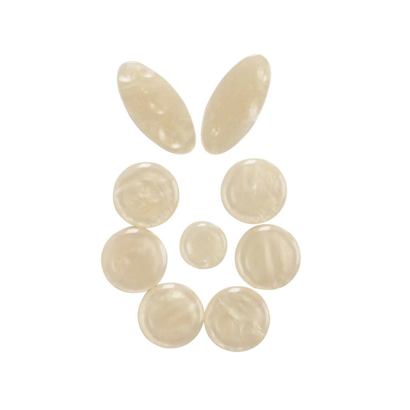 9x White Shell Key Buttons Inlays for Alto Tenor Soprano Saxophone Accessory