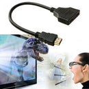 HDMI Splitter Cable Male to Dual HDMI 2 Female Y Splitter Adapter in HDMI HD  Ew
