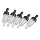 5-Piece Plastic One Way Aquarium Fish Tank Air Check Valves, Clear/Black F6R2