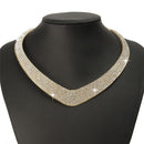Fashion Jewelry Chain Pendant Crystal Choker Chunky Statement Bib Necklace Ho3c