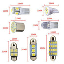 14Pcs LED Interior Package Kit W5W T10 36mm Map Dome License Plate Lights WhA3C
