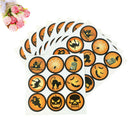 90pcs Halloween Paper Stickers Pumpkin Gift Bag Labels Candy Packaging Tags FT