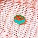 Cartoon Cute Strawberry Candy Box Metal Brooch Pins H4J7