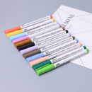 12 Colors Whiteboard Erasable Marker Pen  Sign Fine Nib Set Supplies