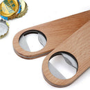 Hotel Flat Board Speed Bottle Opener Home Beer Cap Wooden Cover Stainless SSEAU